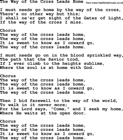 the way of the cross leads home chords